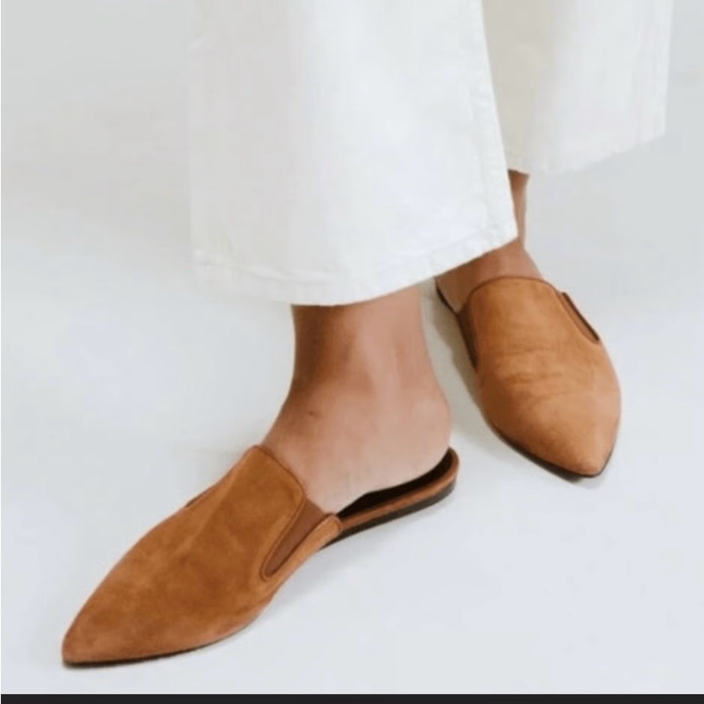 Jenni Kayne Brown Suede Mules